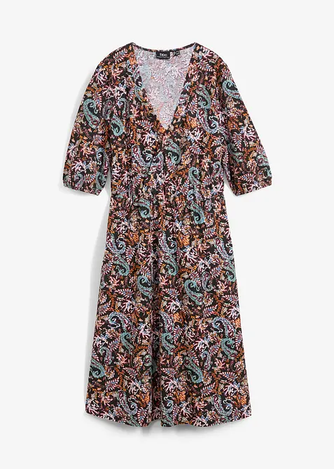 Wickelkleid aus Baumwolle mit Stretch, bonprix
