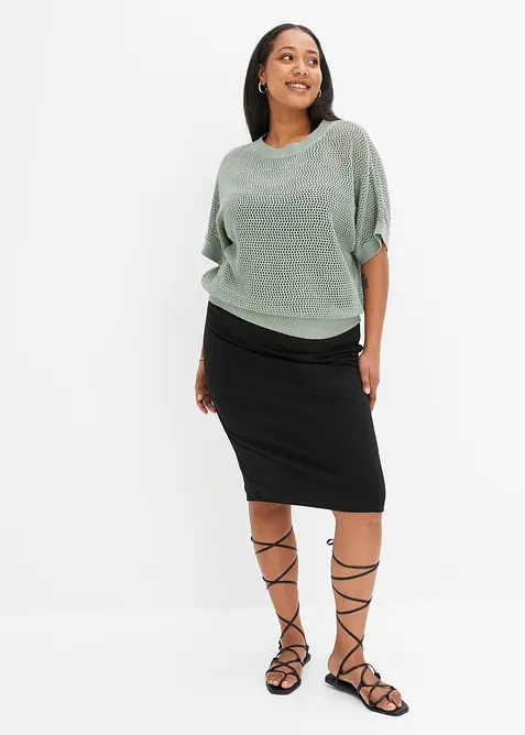 Oversize-Pullover aus Baumwoll-Mix, bonprix