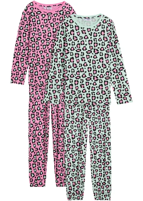 Pyjama aus weicher Baumwolle (4-tlg. Set), bonprix