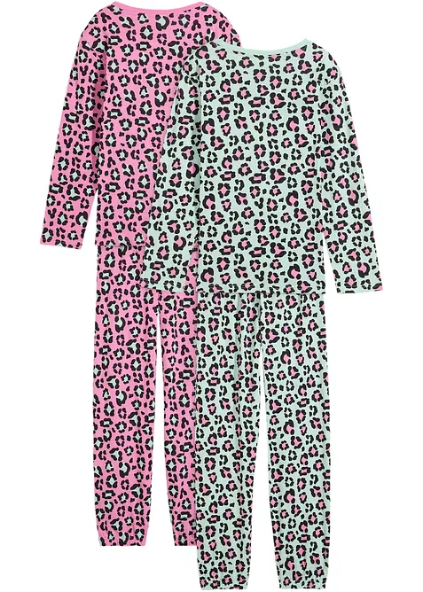 Pyjama aus weicher Baumwolle (4-tlg. Set), bonprix