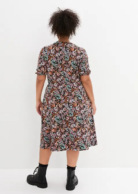 Wickelkleid aus Baumwolle mit Stretch, bonprix