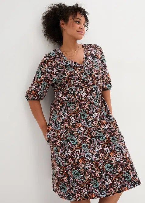 Wickelkleid aus Baumwolle mit Stretch, bonprix