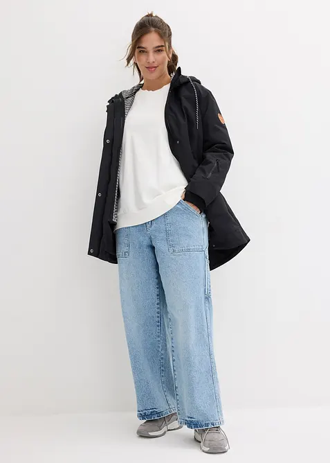 wasserdichte 3in1 Longjacke mit praktischen Taschen, bonprix