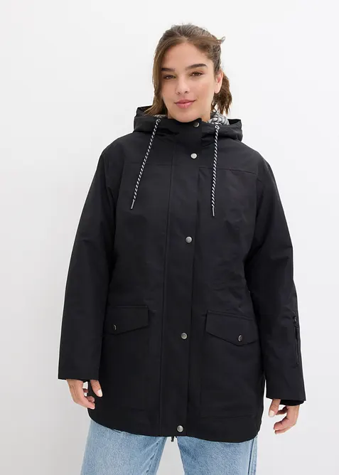 wasserdichte 3in1 Longjacke mit praktischen Taschen, bonprix