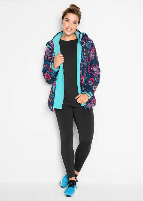 wasserdichte 3 in 1 Funktions-Jacke mit Kapuze, bonprix