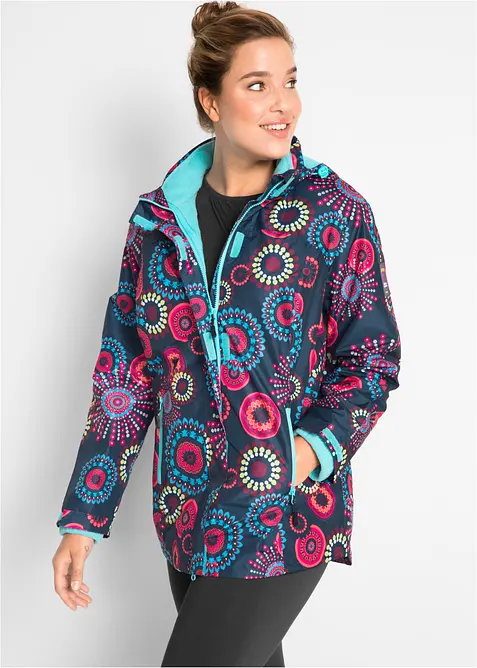 wasserdichte 3 in 1 Funktions-Jacke mit Kapuze, bonprix
