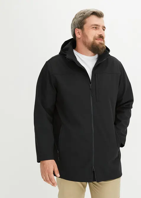Parka softshell à capuche amovible, bonprix