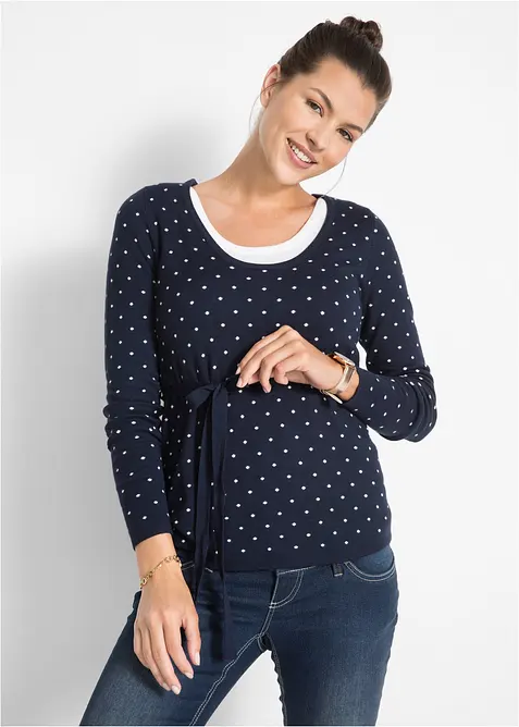 Pull de grossesse et d&rsquo;allaitement en fine maille, bonprix