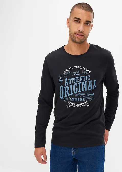 Langarmshirt aus reiner Bio-Baumwolle (2er Pack), bonprix