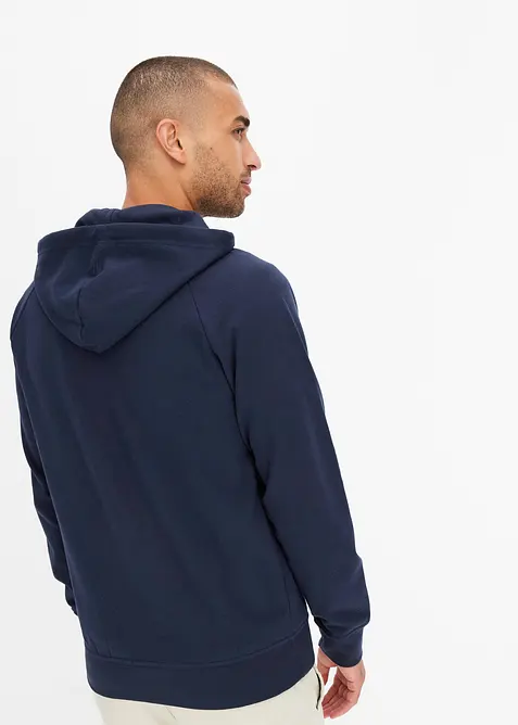 Sweat zippé à capuche et détails contrastés, bonprix