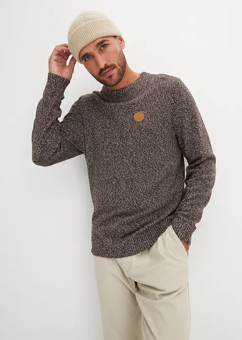 Feinstrickpullover mit reiner Baumwolle, bonprix