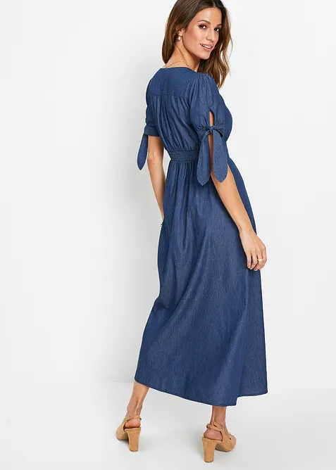 Robe longue en jean, bonprix