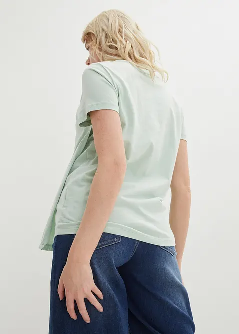 Lot de 2 T-shirts de grossesse et d’allaitement en coton, bonprix