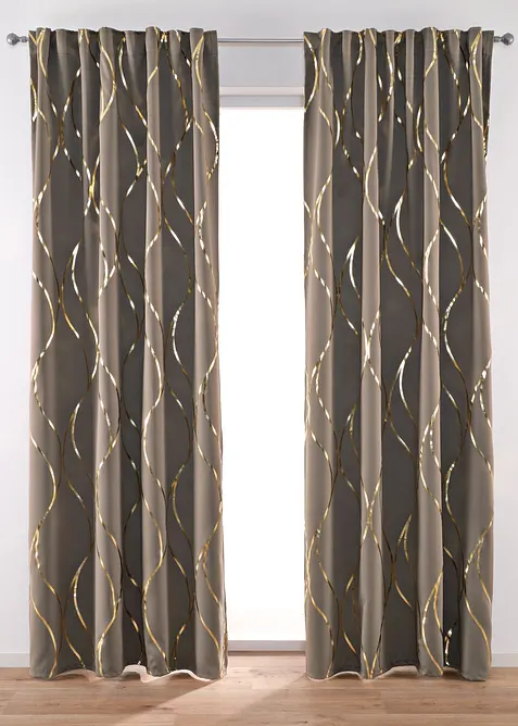 Rideau obscurcissant à imprimé brillant (1 pce), bonprix