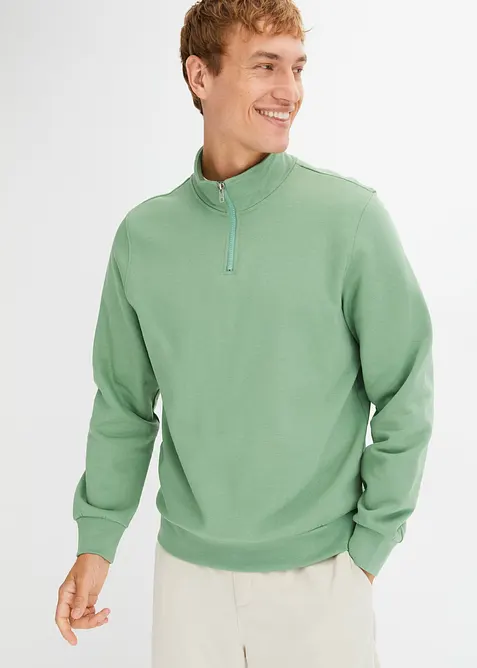 Sweatshirt mit Troyerkragen, bonprix