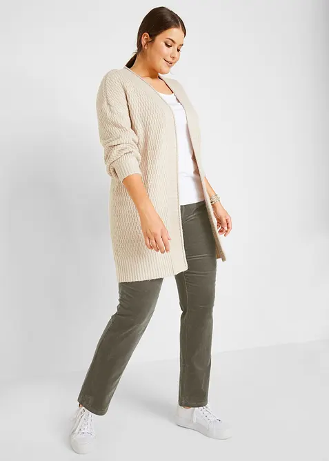 Pantalon en velours c&ocirc;tel&eacute; de coton extensible, bonprix