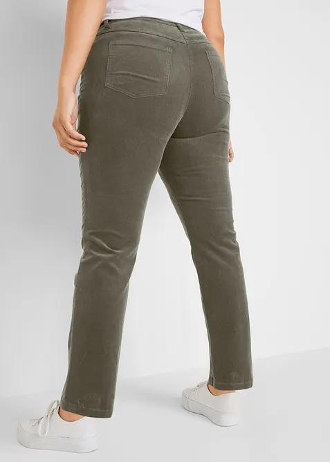 Pantalon en velours c&ocirc;tel&eacute; de coton extensible, bonprix