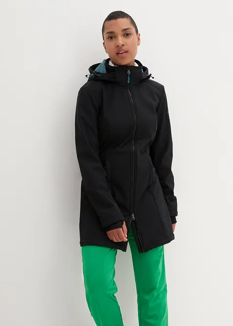 wasserabweisende Funktions-Softshell-Longjacke, Kuschelfleece, bonprix