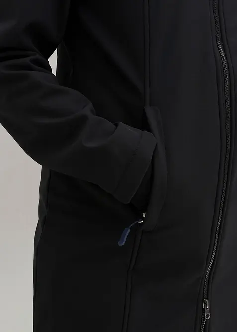 wasserabweisende Funktions-Softshell-Longjacke, Kuschelfleece, bonprix