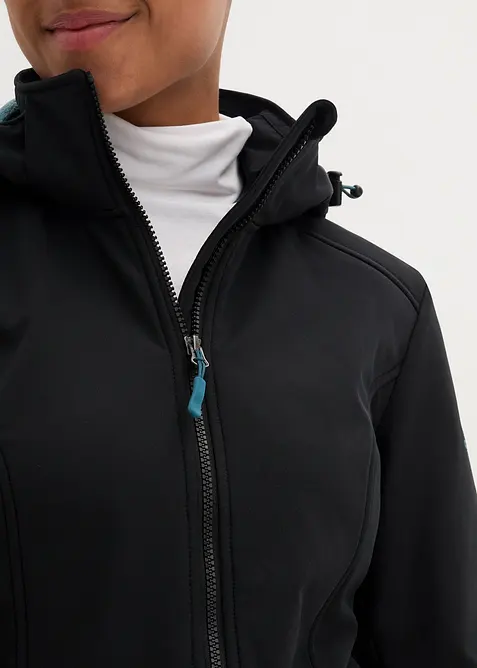 wasserabweisende Funktions-Softshell-Longjacke, Kuschelfleece, bonprix