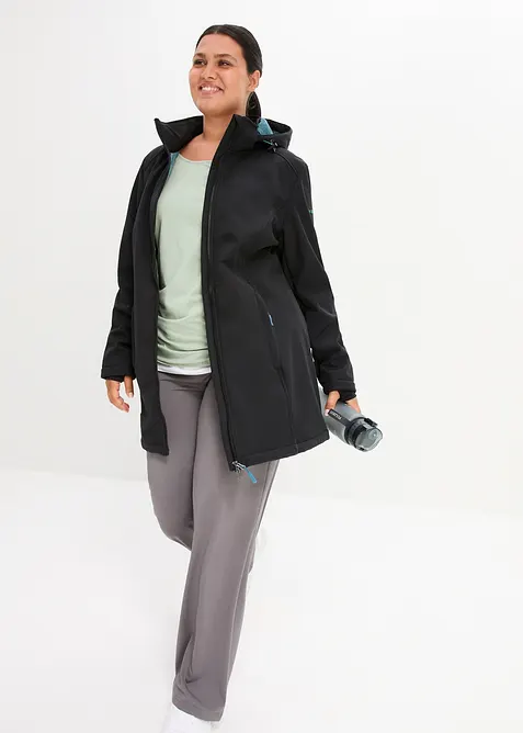 wasserabweisende Funktions-Softshell-Longjacke, Kuschelfleece, bonprix