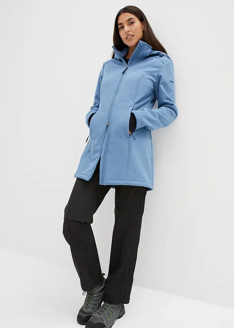 wasserabweisende Funktions-Softshell-Longjacke, Kuschelfleece, bonprix