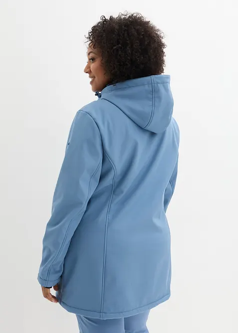 Parka déperlante en softshell avec doublure peluche, bonprix