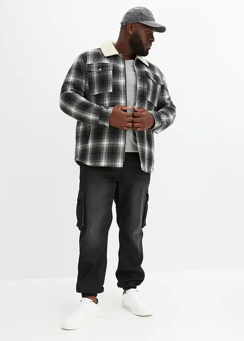 Jean jogger droit en molleton, slim, bonprix