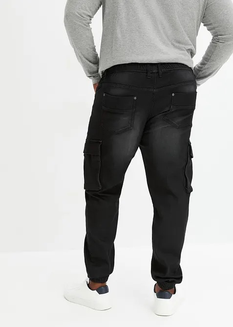 Jean jogger droit en molleton, slim, bonprix