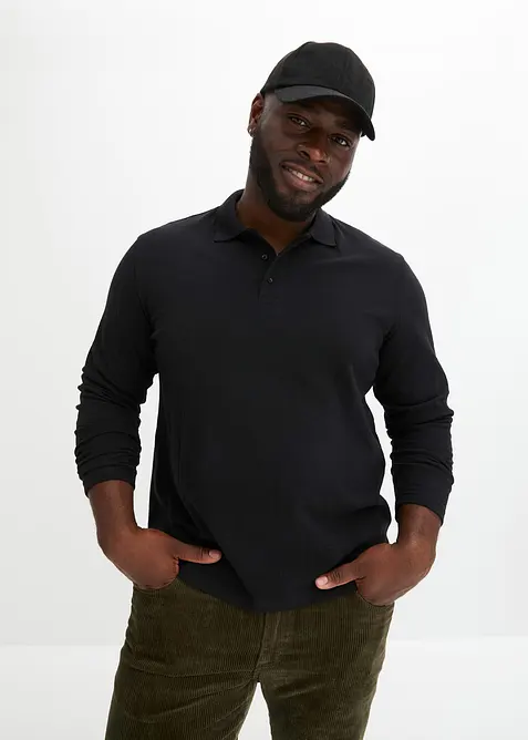 Piqu&eacute;-Poloshirt, Langarm, bonprix