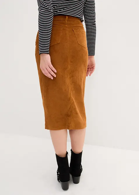 Stretch-Cord-Rock in Midilänge, bonprix