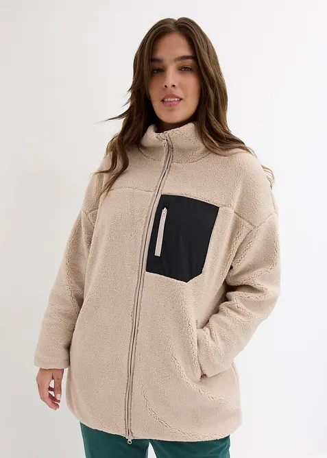 Teddy-Fleece Jacke, bonprix