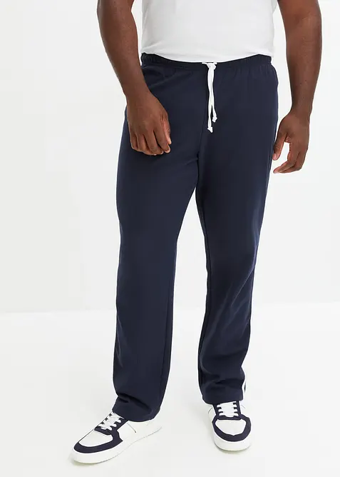 Lot de 2 pantalons de jogging à détails contrastants, loose, bonprix