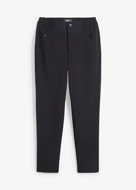 Pantalon déperlant en softshell extensible avec taille élastiquée, bonprix