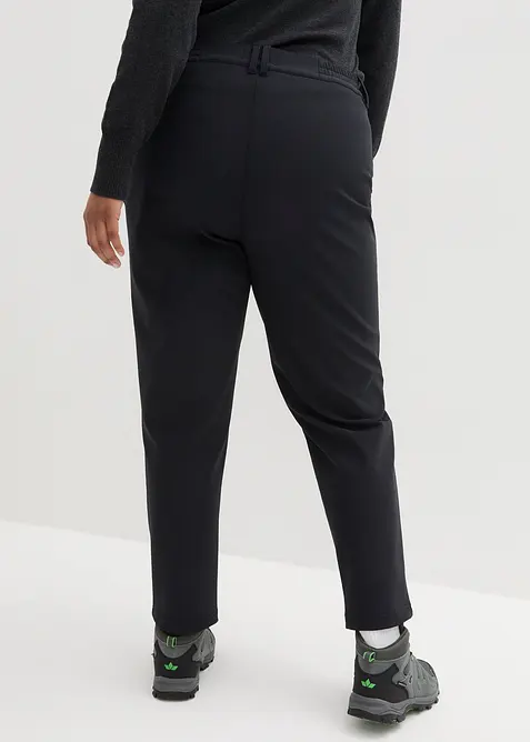 Pantalon déperlant en softshell extensible avec taille élastiquée, bonprix