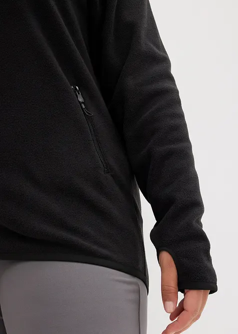 Fleecejacke mit Reißverschluss-Taschen, bonprix