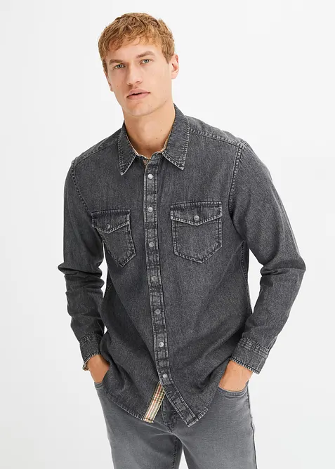 Chemise en jean 100% coton, bonprix