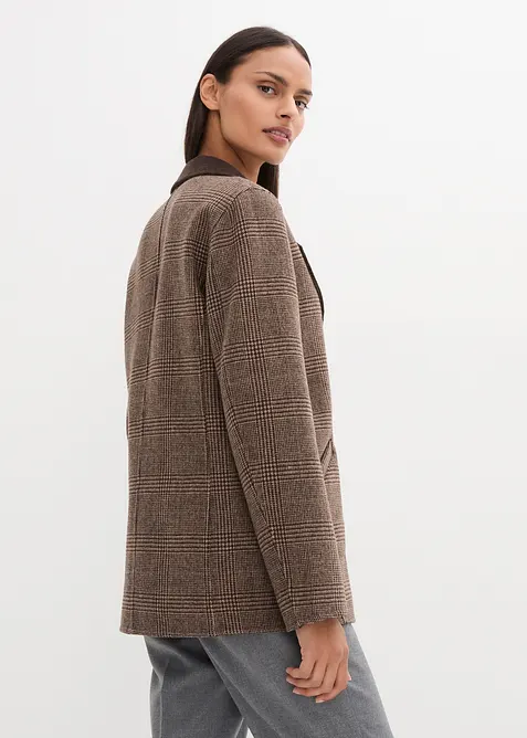 Blazer réversible en laine avec motif Prince de Galles, bonprix