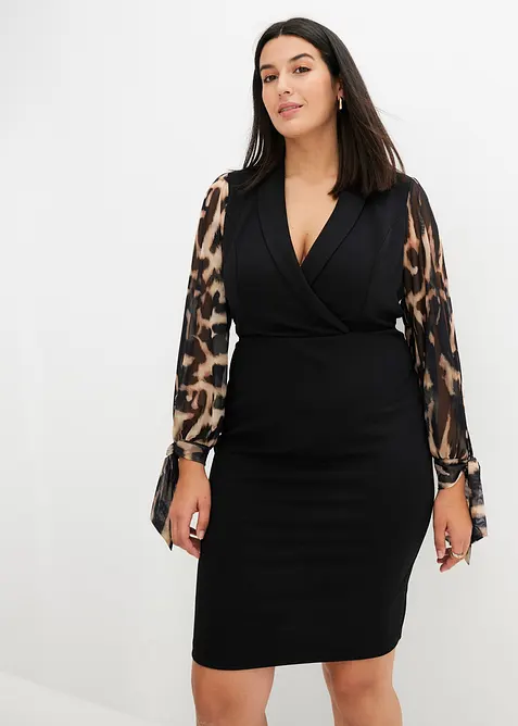 Etuikleid mit tiefem Ausschnitt, bonprix