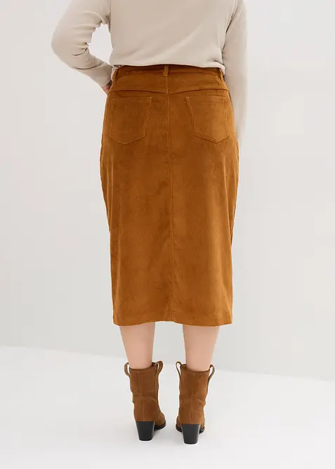 Stretch-Cord-Rock in Midilänge, bonprix