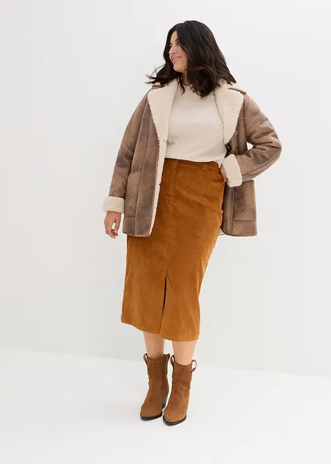 Stretch-Cord-Rock in Midilänge, bonprix