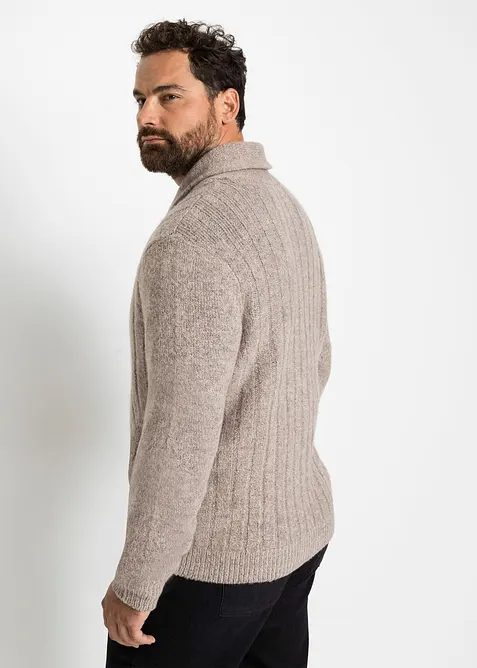 Gilet en maille à motif côtelé, bonprix