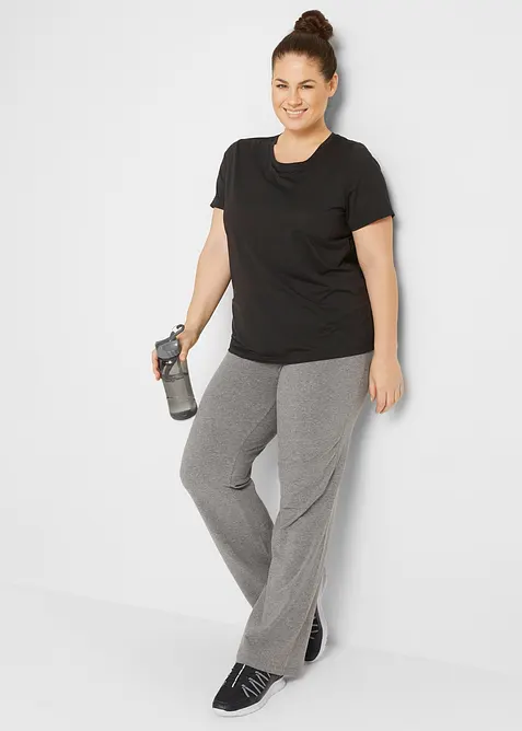 Lot de 2 pantalons de sport, bootcut, bonprix