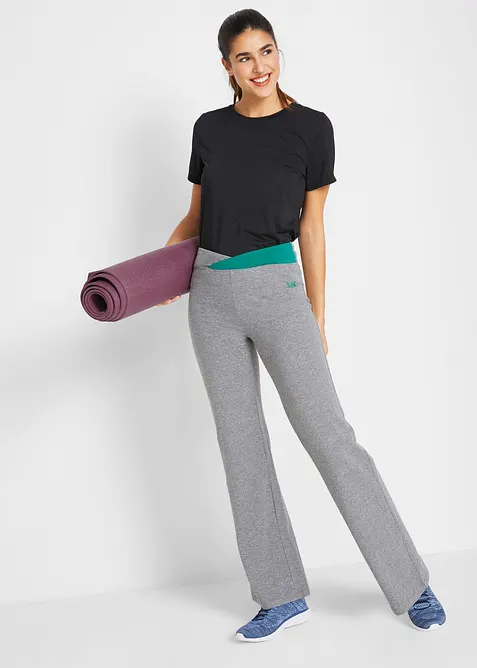 Baumwoll-Sporthose, Bootcut (2er Pack), bonprix