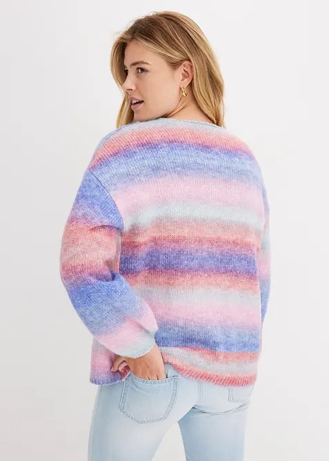 Grobstrickjacke aus weichem Woll-Mix, bonprix