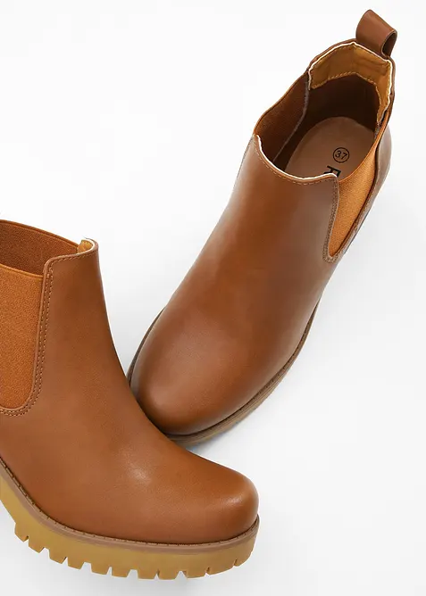 Chelsea-Boots mit Blockabsatz, bonprix