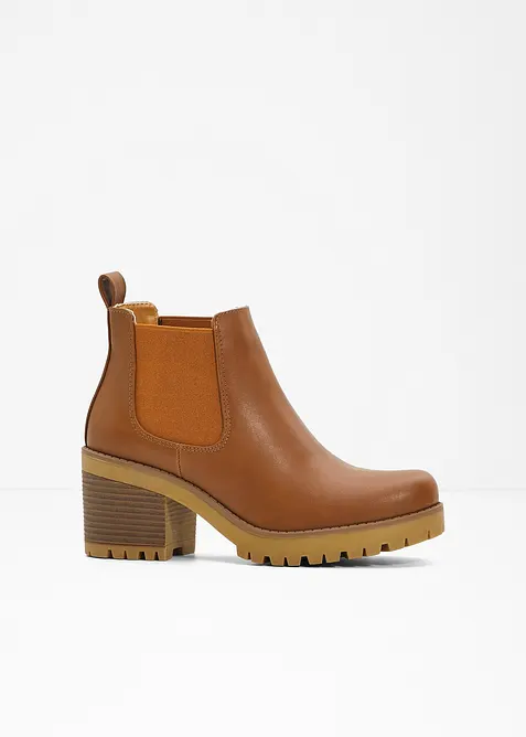 Chelsea-Boots mit Blockabsatz, bonprix