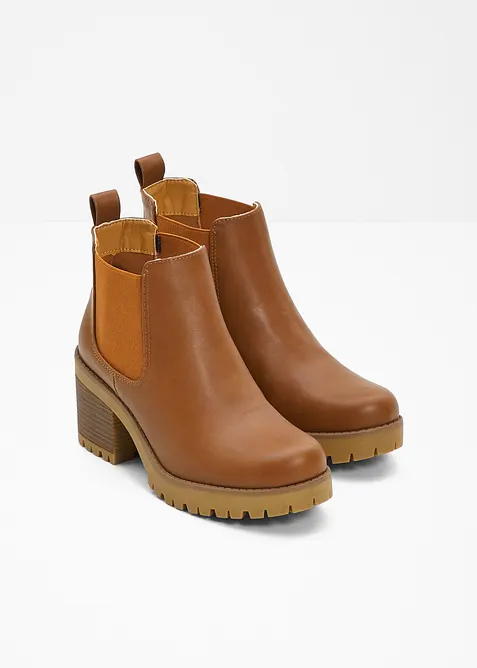 Chelsea-Boots mit Blockabsatz, bonprix