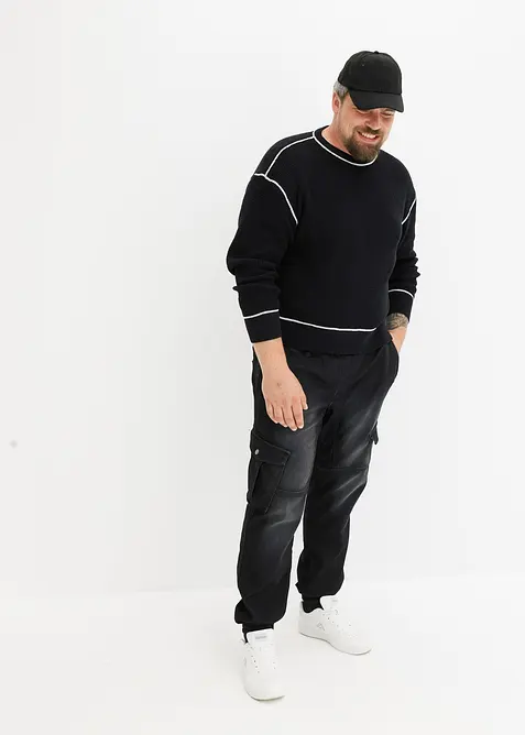 Pullover mit recycelter Baumwolle, Loose Fit, bonprix