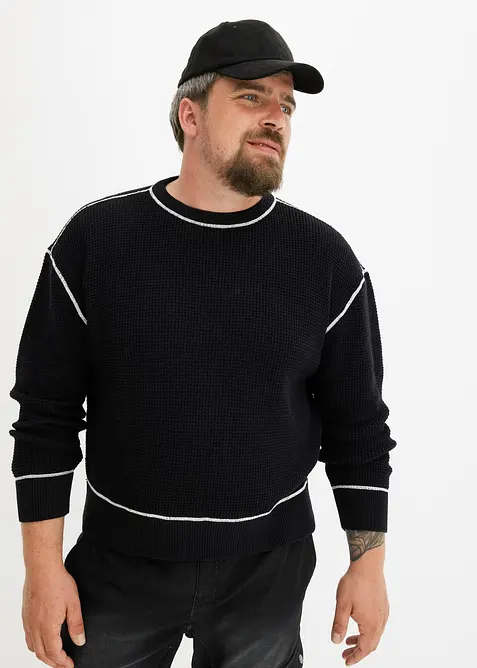 Pullover mit recycelter Baumwolle, Loose Fit, bonprix